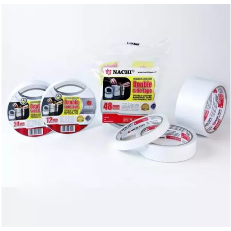 

Isolasi Double Tape NACHI 12mm, 24mm, 48mm - Isolasi Bolak Balik Nachi