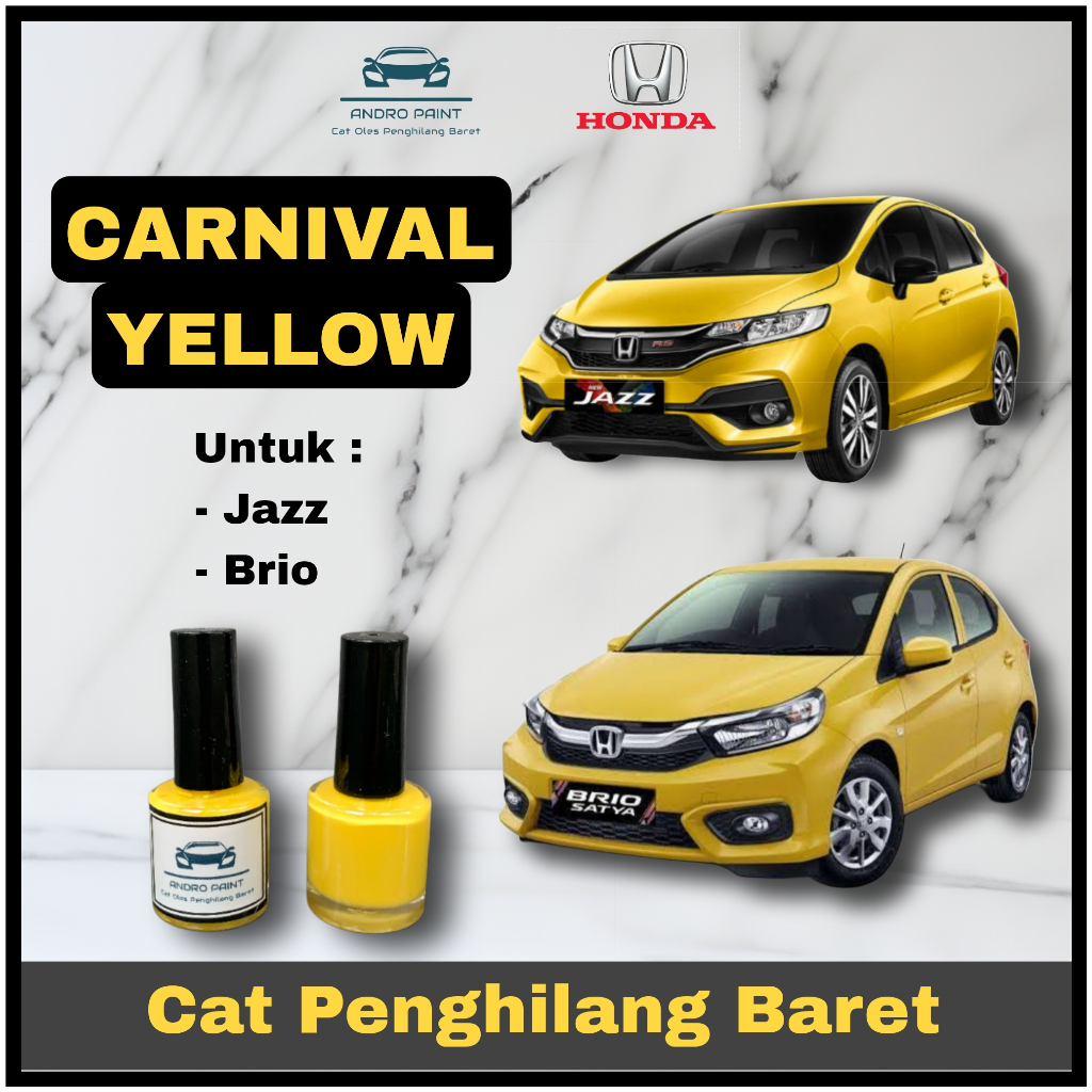 Cat oles Penghilang Baret Carnival Yellow Y75 Cat Brio Kuning Cat Jazz Kuning