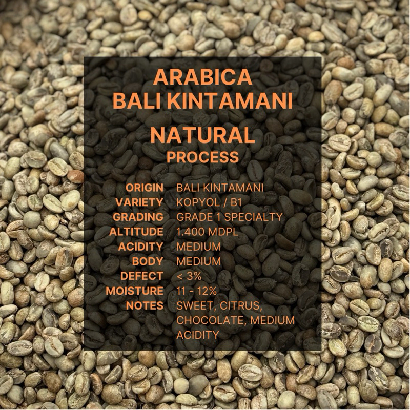 

Kopi Green Beans Natural Arabika Kintamani Bali 1 Kg