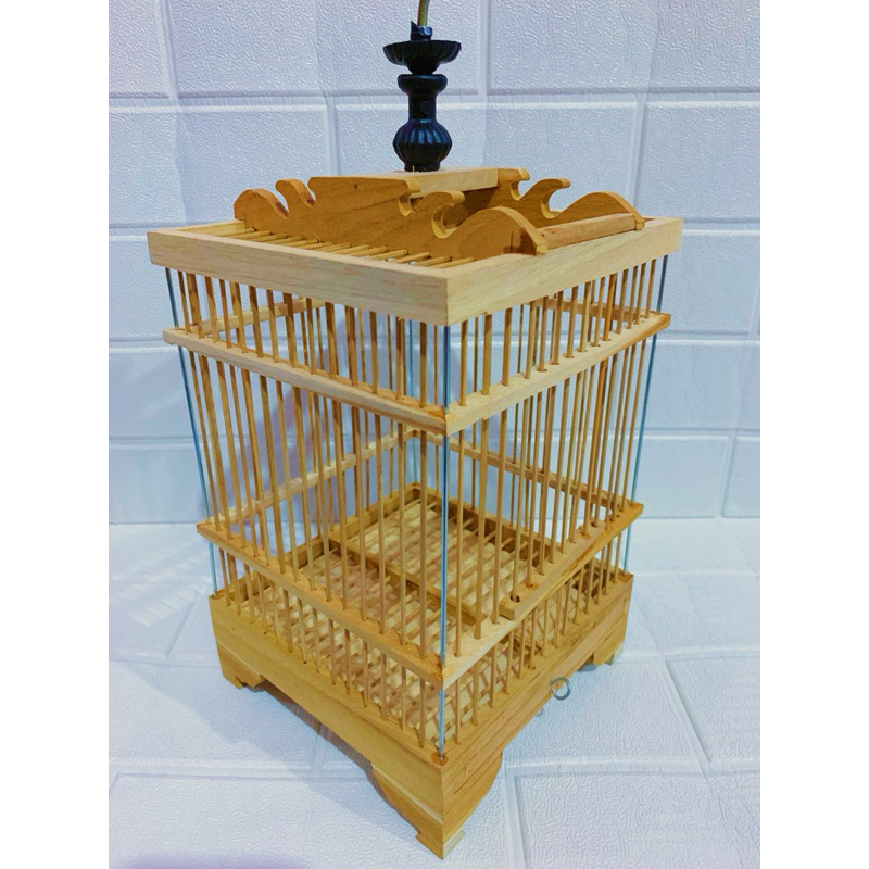 Sangkar burung kecil kayu jati untuk burung prenjak colibry