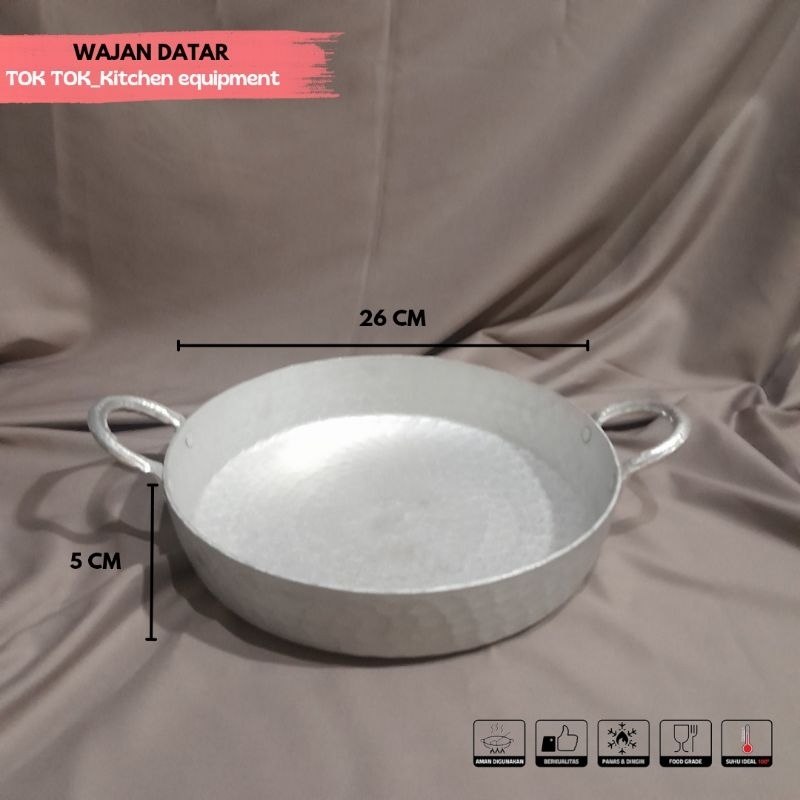 TokTok | Wajan Kuali  DATAR Almunium Tebal Khas Garut 100% ORIGINAL
