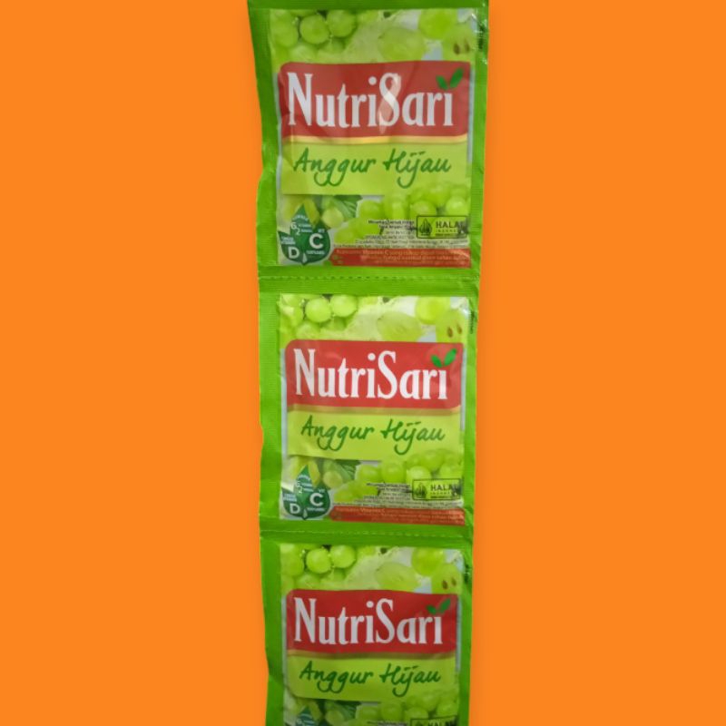 

Nutrisari anggur ijo per renceng / 10 sachet