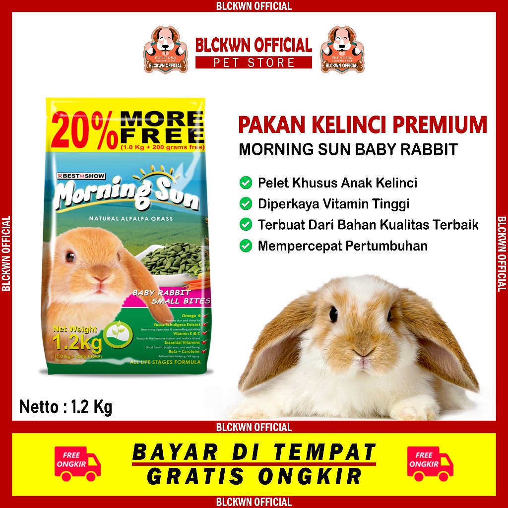 Pakan Kelinci Premium Pelet Morning Sun Baby Rabbit