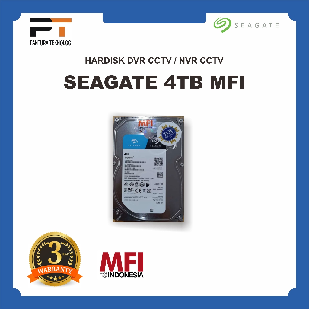 HARDISK HDD DVR CCTV / NVR CCTV SEAGATE SKYHAWK MFI 4TB