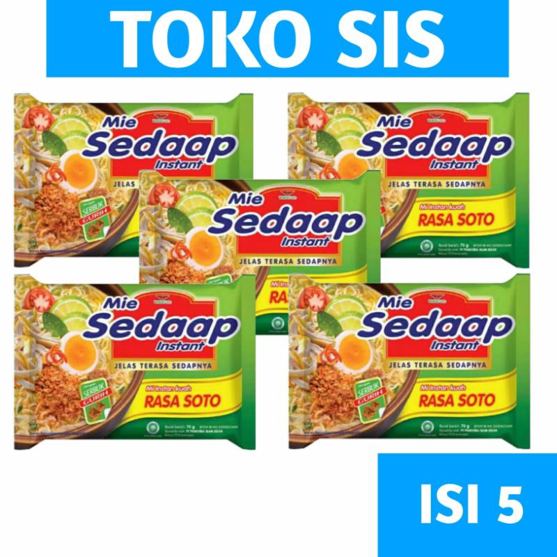 

Mie Sedap Soto 5pcs - Harga Grosir Murah - Gratis Ongkir*