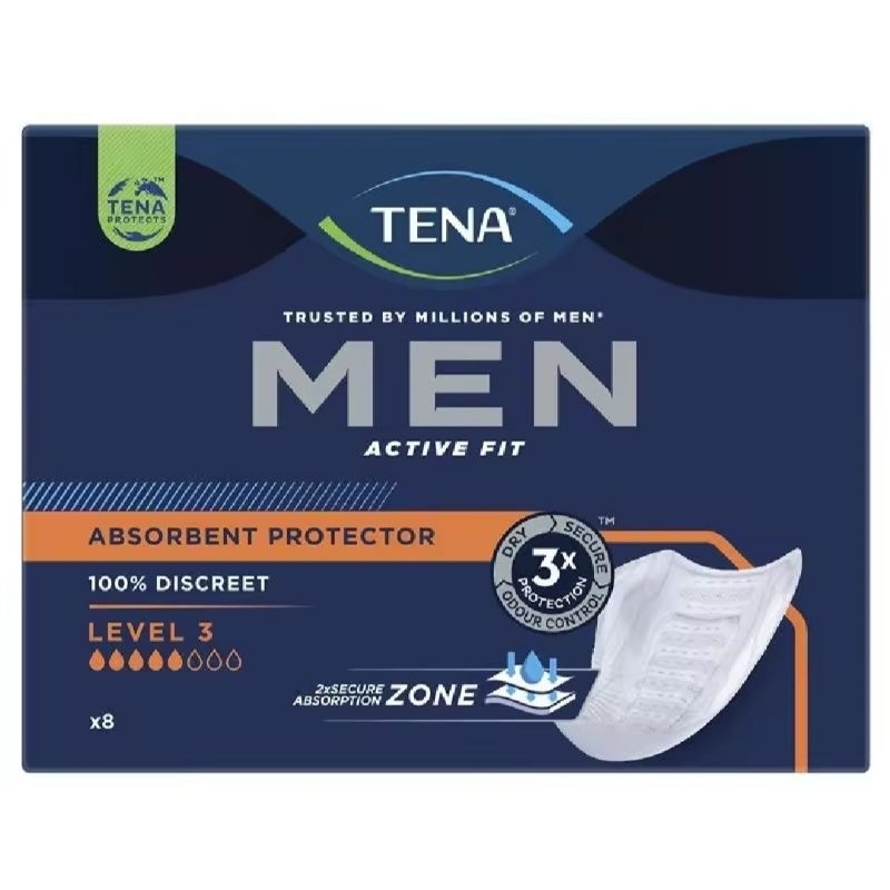 Tena Men Active Fit Absorbent Protector Level 3 ( 8 Pads)
