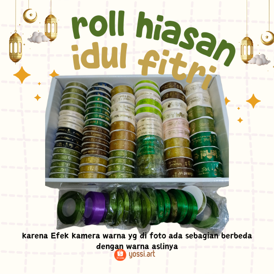 

Pita Satin Tulisan Selamat Hari Raya Idul Fitri