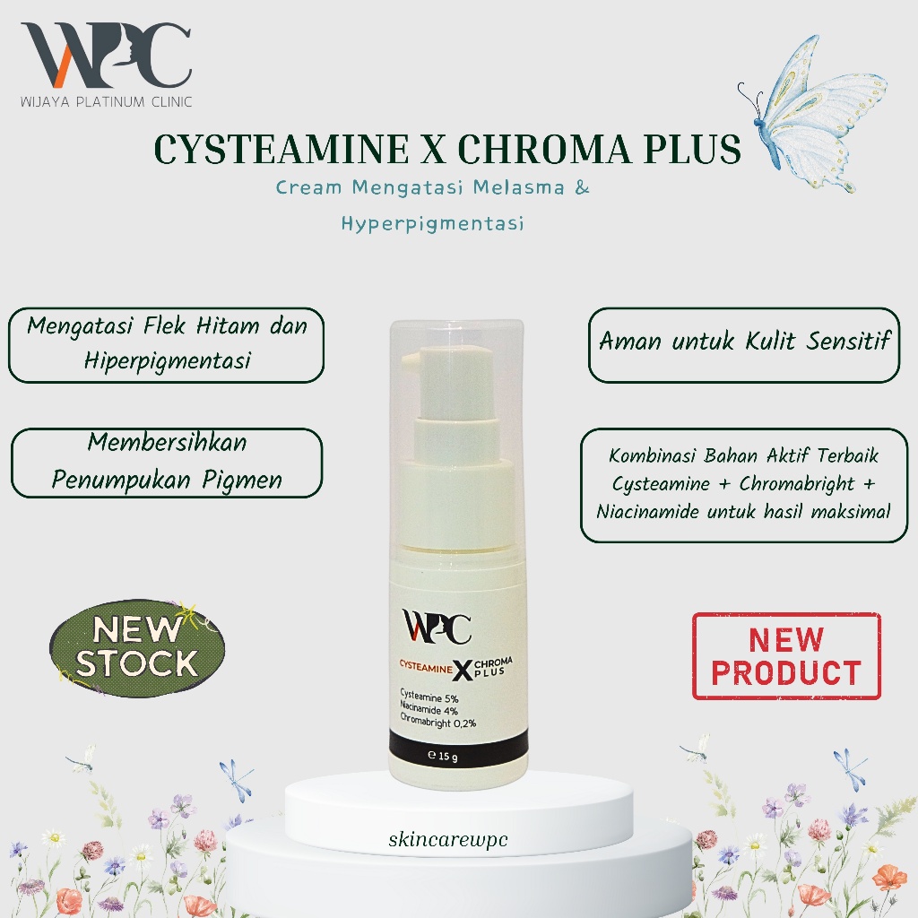 WPC Mela Cysteamine X Chroma Plus- Cream Mengatasi Melasma & Hyperpigmentasi