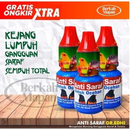 Anti saraf Obat Buat Burung Ocean Sakit Tetelo Murai Kenari pleci Dr edi