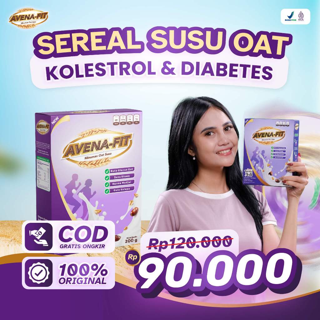 

Avenafit Susu Sereal Oat Untuk Atasi Masalah Kolesterol dan Diabetes 100% Original Sudah BPOM & HALAL