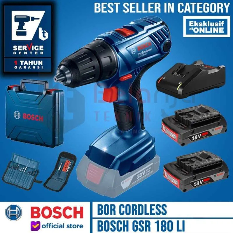 MESIN BOR CAS BATERAI BOSCH TIPE GSR 800 LI ORIGINAL