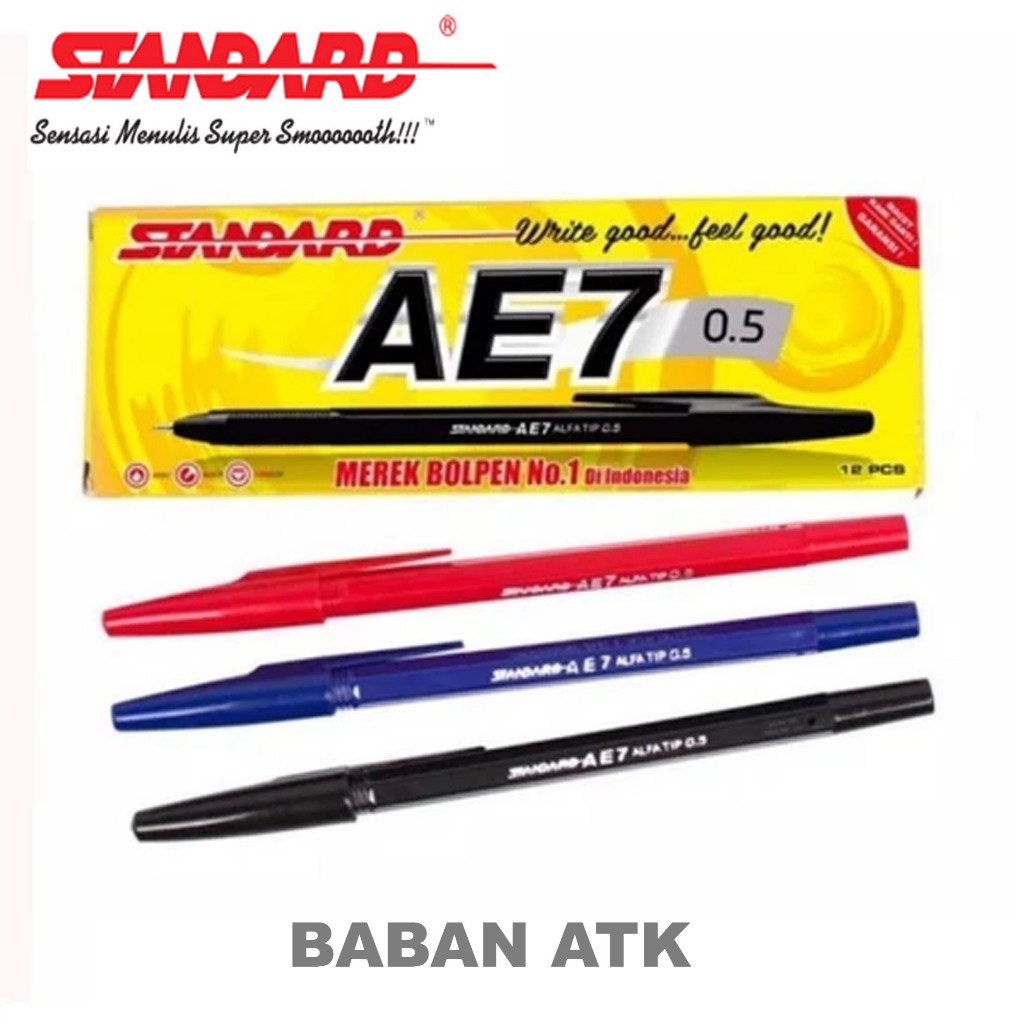 

Pulpen Standard AE-7 / 0.5mm standard ae7 1 pak isi 12 pcs