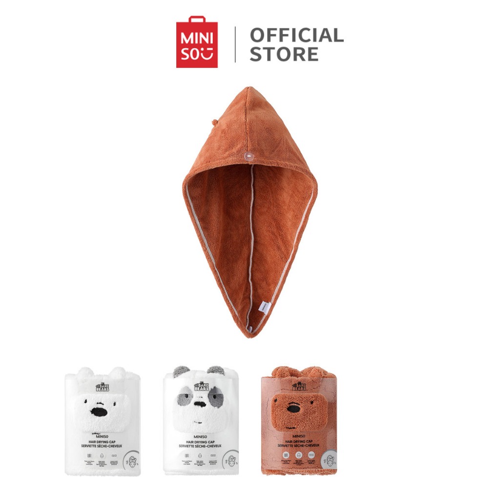 Miniso We Bare Bears Collection Hair Drying Cap