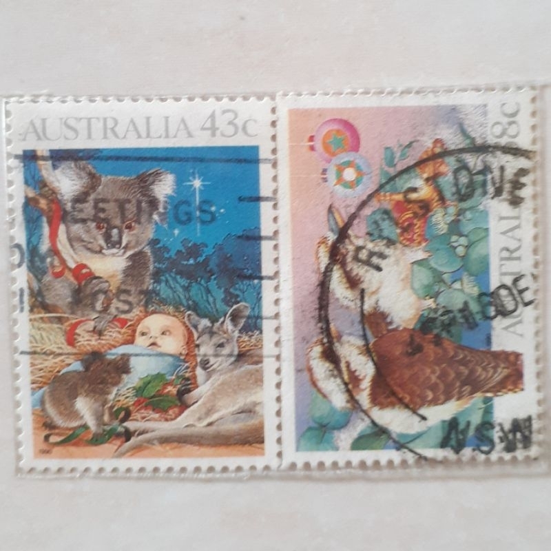 

Perangko Australia Christmas 1990 Tahun 1990 set 2pcs