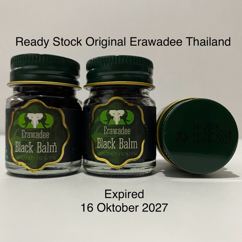 Erawadee 66 Royal Black Balm / Erawadee Agarwood Essential Oil / Original Erawadee Thailand / Erawad