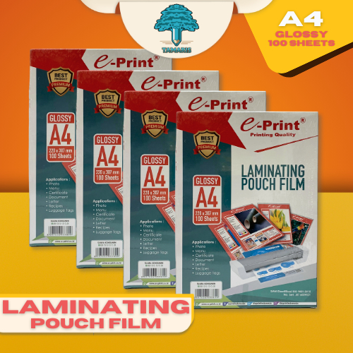 

E-PRINT LAMINATING POUCH FILM A4 GLOSSY 100sheets