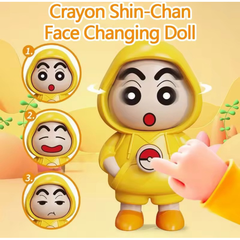 Mainan Shinchan Berubah Wajah Lucu Tas Sekolah Gantungan Kunci Shinchan Boneka Mainan Dekompresi fig