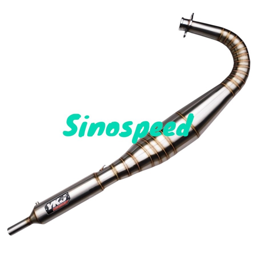 Knalpot YKJ Stainless 3v3 Telo Rxking ukuran 38