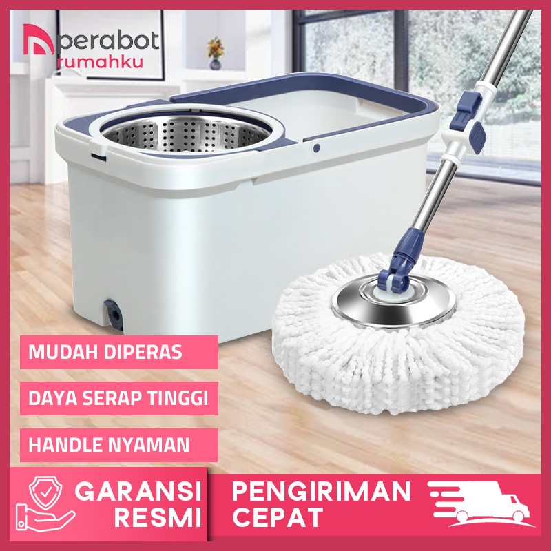 Pel Lantai Peras Otomatis Pel Pelan 2307 - Ultra Mop Aclima Pelan Lantai Spin Mop Pel Putar Kering