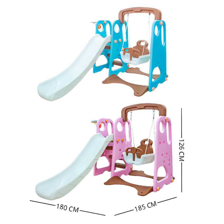 Rocket Slide 3 IN 1 + Music JM 30212 Mainan Perosotan Ayunan Basket Anak Mini Playground