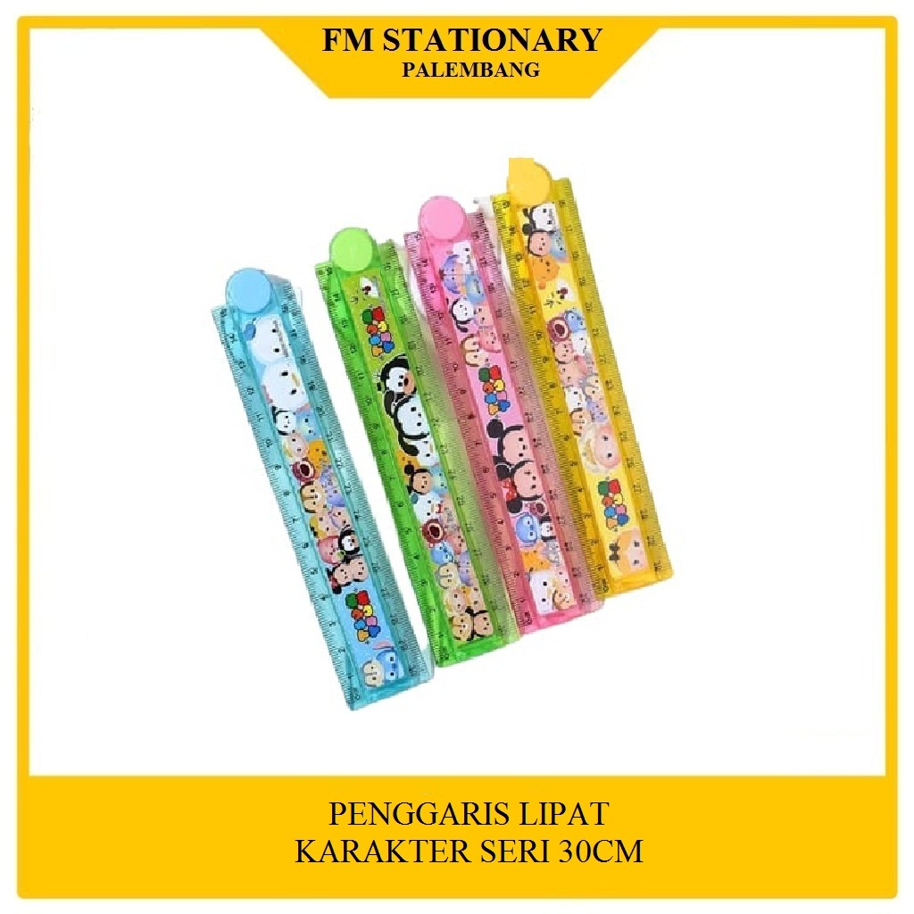 

Penggaris Mistar 30cm Lipat 15cm Karakter Lucu (12pcs)