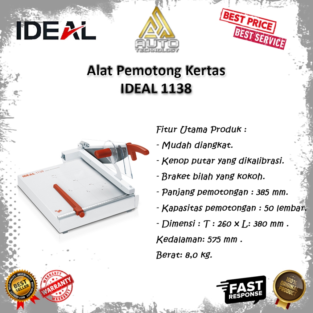 

Alat Pemotong Kertas | Letter Paper Cutter | IDEAL 1138