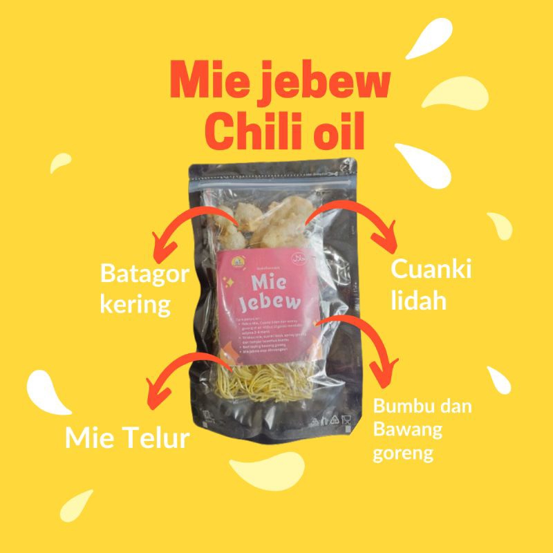 

Mie jebew Chili Oil asli cabai 100%