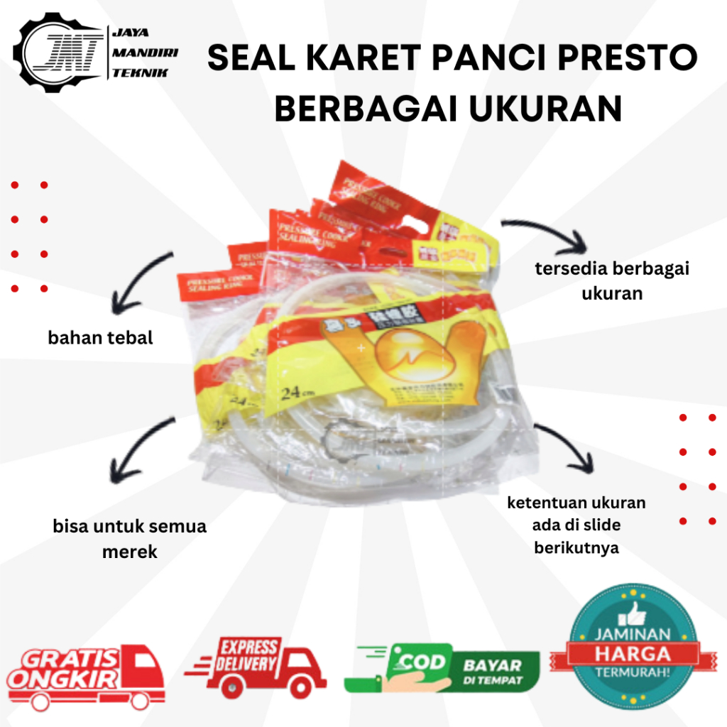 SEAL KARET PRESTO PANCI PRESSURE COOKER 18 20 22 24 26 28 30 32 CM 3 - 16 LITER
