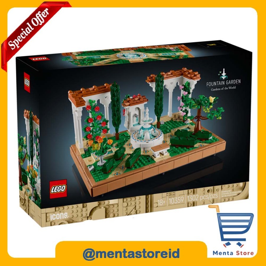 LEGO Icons 10359 Fountain Garden Gardens of The World Adult Home Office Sets