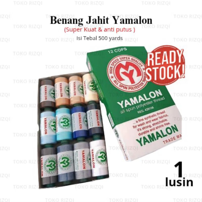 Benang Jahit Yamalon 500 yard [1 Lusin ] Satu Warna