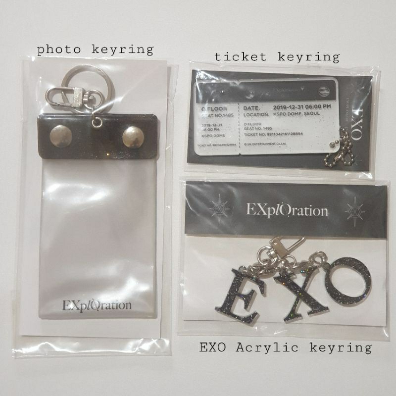 EXO Official MD EXO Planet Exploration and Elyxion Acrylic keyring enamel pin badge card wallet Card