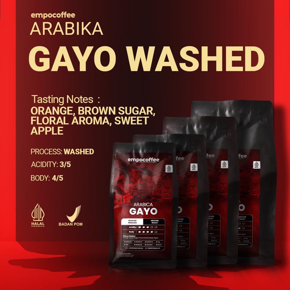 

Empo Coffee Biji Kopi Bubuk Arabika Gayo Aceh Sumatra Arabica Coffee Roast Bean Coffe Roasted Beans