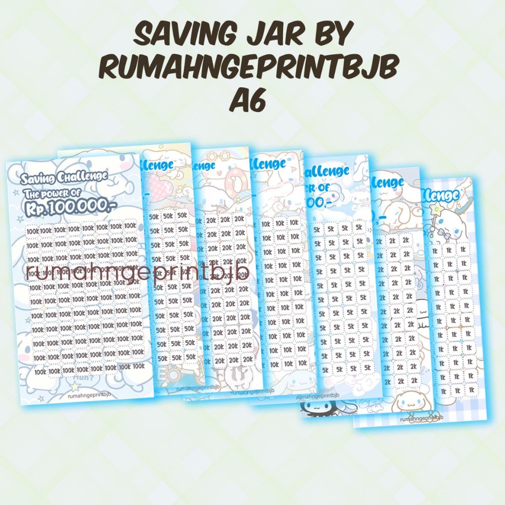 

CINAMMON ROLL SAVING JAR A6 6 LUBANG MENABUNG ASIK SAVING CHALLENGE