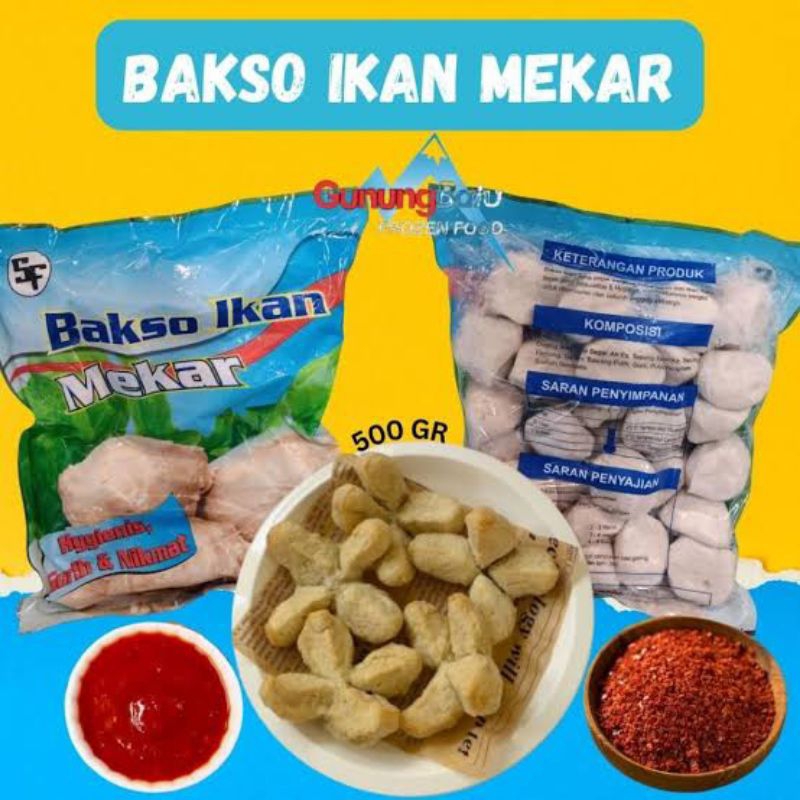 

Bakso Ikan Goreng Mekar isi 30biji 500gr