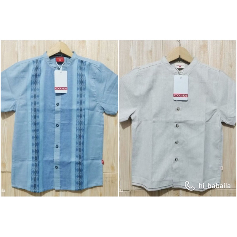 Cool Kids Kemeja Kerah Koko Lengan Pendek Anak Laki-laki NA
