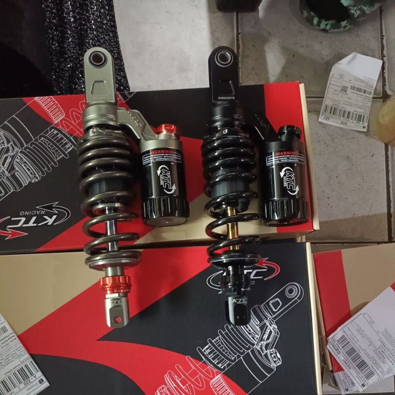 shock ktc racing  extreme tabung atas grey red black 325mm shock extreme ktc racing vario 125 vario 