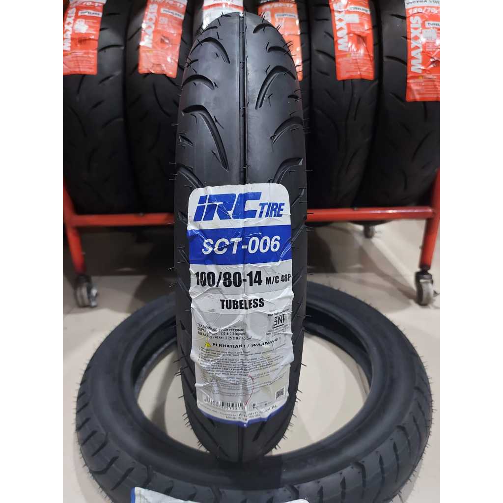 RB1 [READY COD] BAN LUAR TUBELESS IRC SCT-006 (100/80-14 / 110/70-14) BAN LUAR MOTOR MATIC / VARIO /
