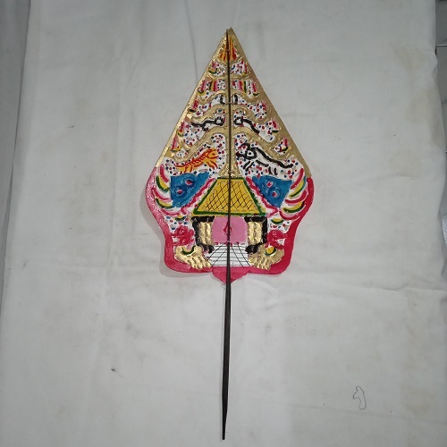 Gunungan Wayang Bahan Kulit Asli Ukuran Kecil Tinggi 30cm