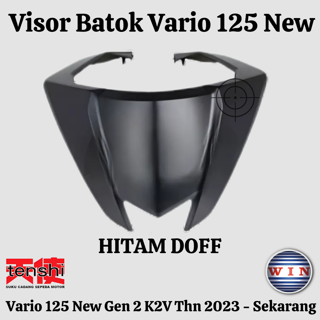 Visor Batok K2V Vario 125 NEW LED Gen2 2023 K2V Hitam Doff