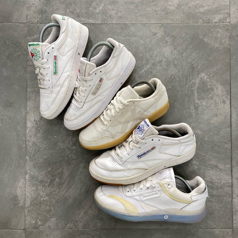 Reebok Classic Club C85 Vintage Chalk White Blue Second Original Ready size 38, 43, 45
