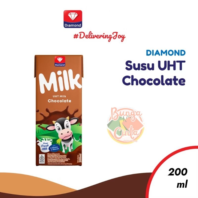 

Diamond Milk Susu UHT Chocolate 200 ML - Susu Diamond