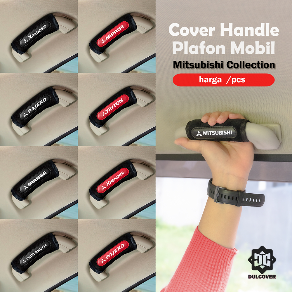 Sarung Cover Handle Plafon MITSUBISHI XPANDER PAJERO SPORT MIRAGE Aksesoris Tarikan Tangan Mobil