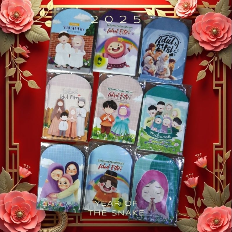 

10 pack isi 100 amplop MEDIUM motip kartun