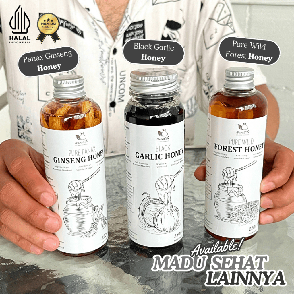 Hanovershop Narulife Madu Ginseng Merah Korea Asli 100% Murni Tanpa Campuran 250Ml (Madu Hutan Murni