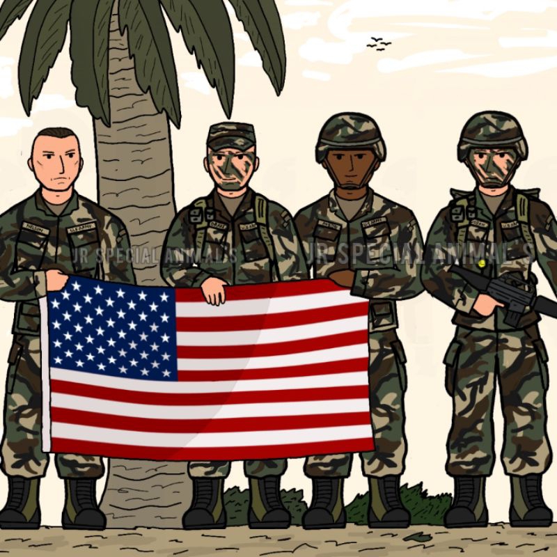 

gambar cartoon, tema U.S military