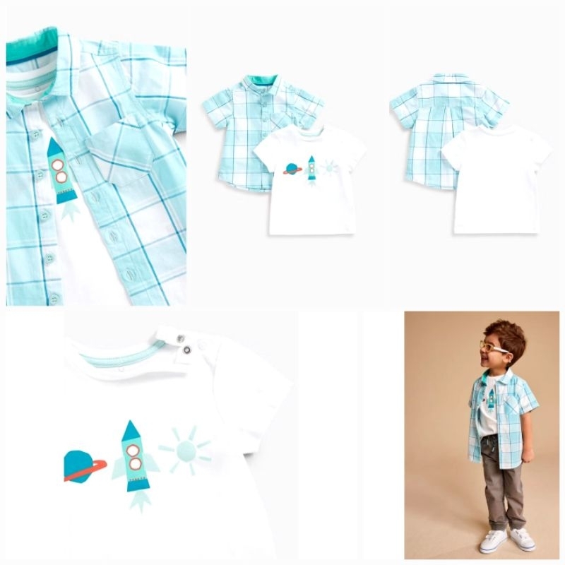 set kemeja kotak kaos sale mothercare azzclothing