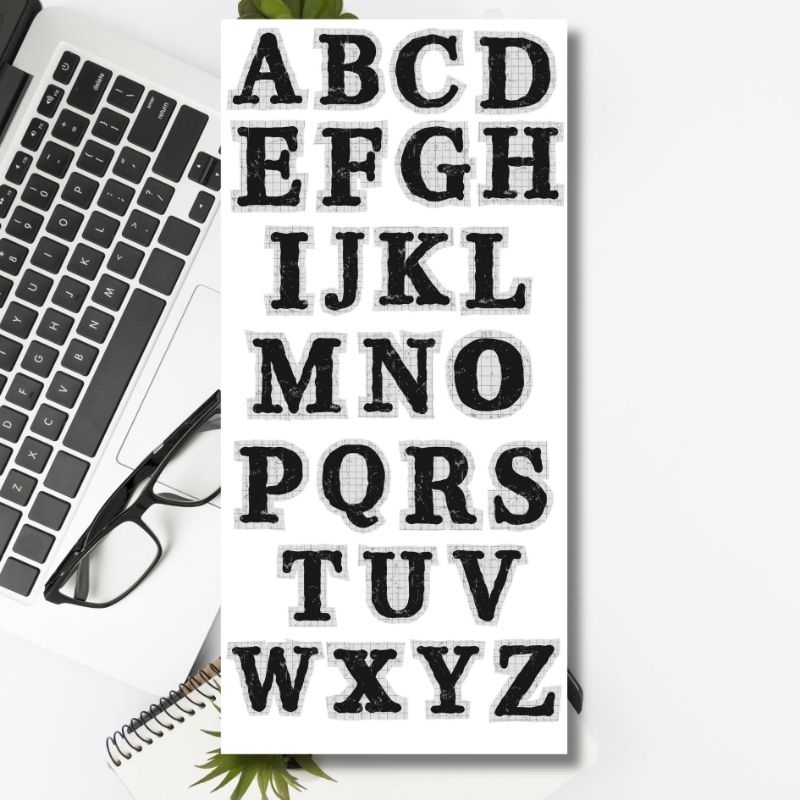 

STICKER SCRAPBOOK ALPHABET A-Z AESTHETIC MURAH