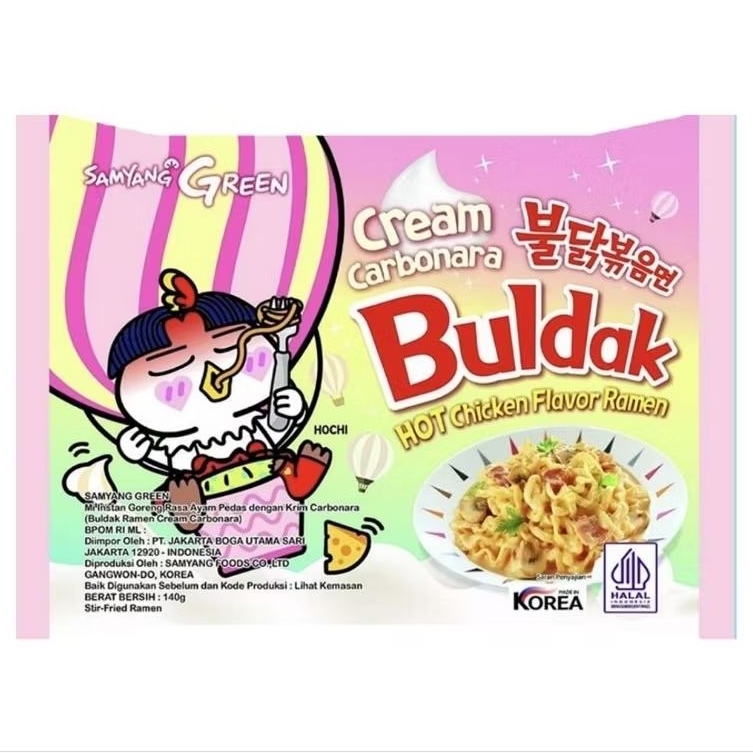 

Samyang Mi Instan Ramen Buldak Krim Karbonara Ayam Pedas 140 g
