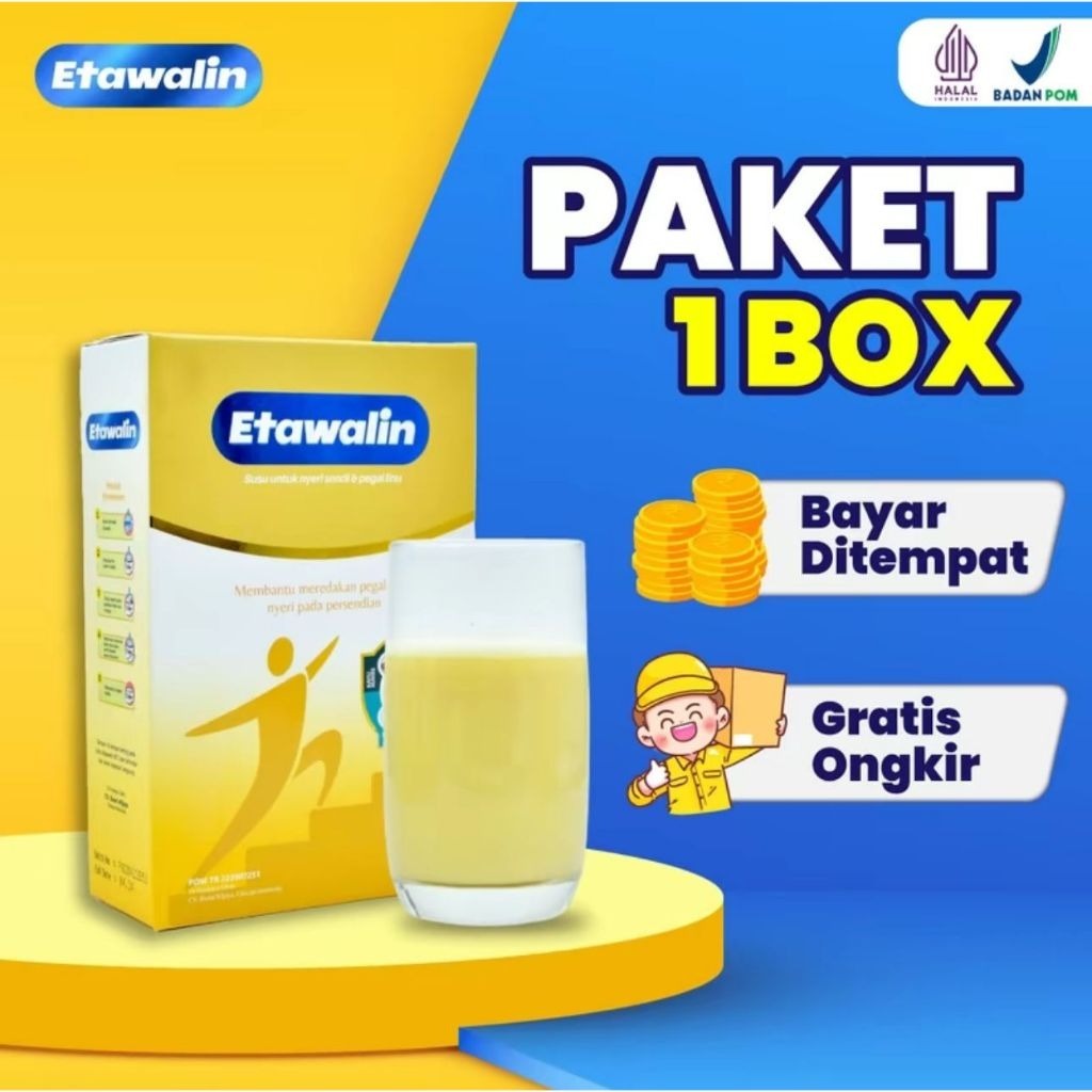 

Paket 1 BoxEtawalin Susu Etawa Herbal Atasi Nyeri Sendi dan Asam Urat Paket Nutrisi