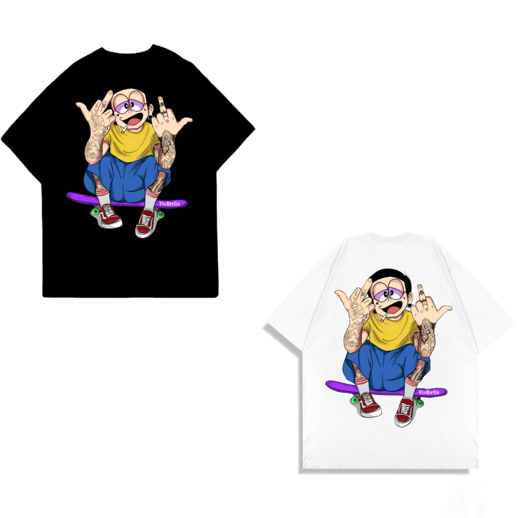 VAHELLO Oversize NOBITA Cotton Combed 20s ( Bahan Premium & DTF Yang Berkualitas ) Kaos Pria